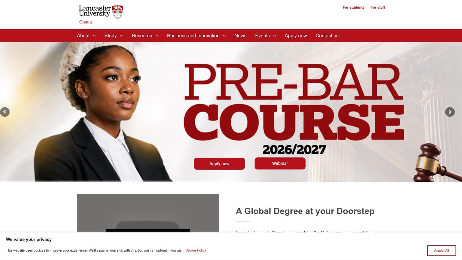 Lancaster Ghana website